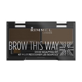 Rimmel Brow This Way Kit de escultura, 0.04 onzas, Café Oscuro, 0.04 Ounce