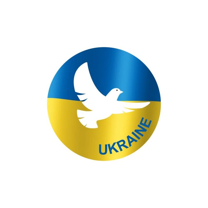 Spreadshirt Peace in Ukraine Sticker, 10 x 10 cm, White