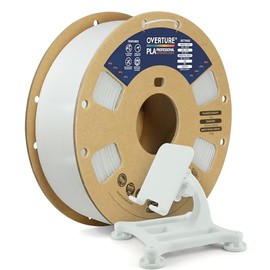 OVERTURE PLA Plus (PLA+) Filament 1.75mm, Stronger & More Durable, Professional Toughness 3D Printer Filament 1kg (2.2lbs), High Precision +/- 0.02mm, Tangle-Free (White)