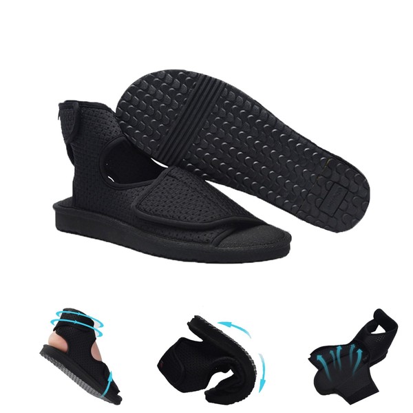 Yodilala Unisex Open Toe Diabetic Shoes, Adjustable Arthritis Edema Slippers,