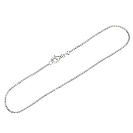 NKlaus Anklet 925 Sterling Silver 26 cm Venetian Chain Oval Women's Anklet Exquisite 12512, Sterling Silver, No gemstone