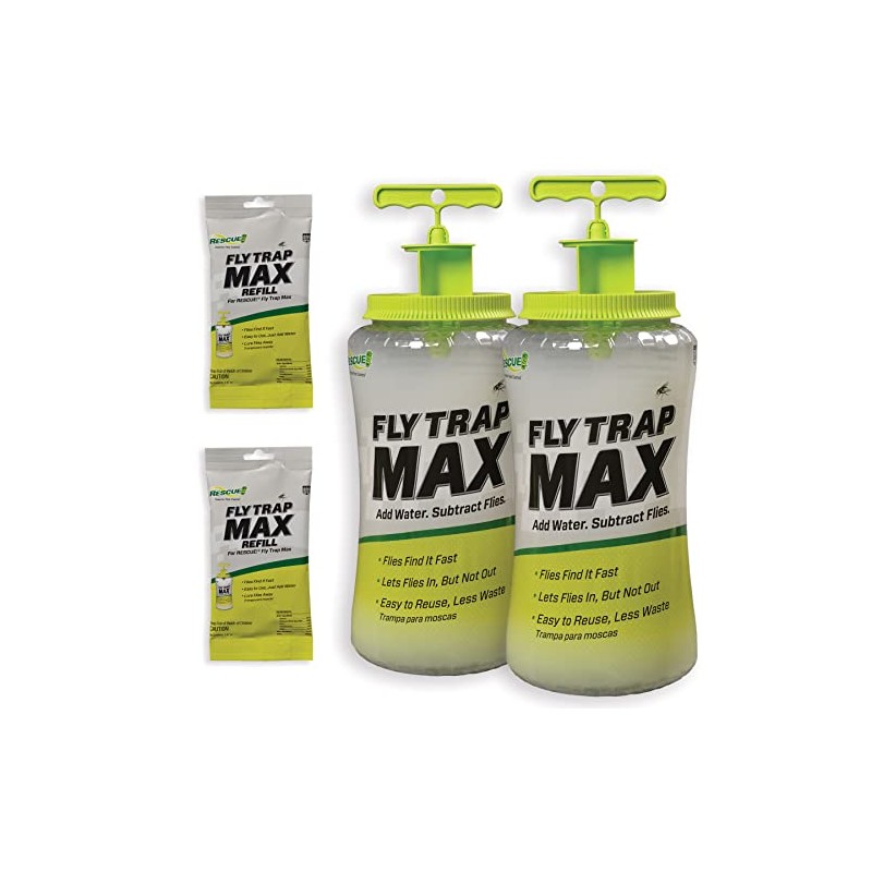 RESCUE! Fly Trap Max Bundle - Large Reusable Outdoor Traps