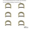 Hahiyo D-Rings with Screw Shackle Horseshoe U Shape Key Ring