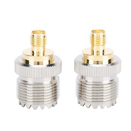 Tangxi 2 Piezas SMA Hembra a UHF Hembra Adaptador Conector Latón 50 Ohm Conector para Antenas Conectores coaxiales Convertidor para Serie UV-5R Radio