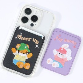 Design Skin (신세계김해점)(유니버셜) 자수 포켓(레트로)-블랙/호군 ITM25634 (Shinsegae Gimhae Store) (Universal) Embroidered Pocket (Retro) - Black / Hough ITM25634