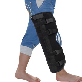 OhMill Kids Knee Brace for Knee Pain Adjustable Knee Brace with Side Stabilizers Knee Joint Fixation Protector for Sports, Meniscus Tear,Injury Recovery - Fit Boys & Girls