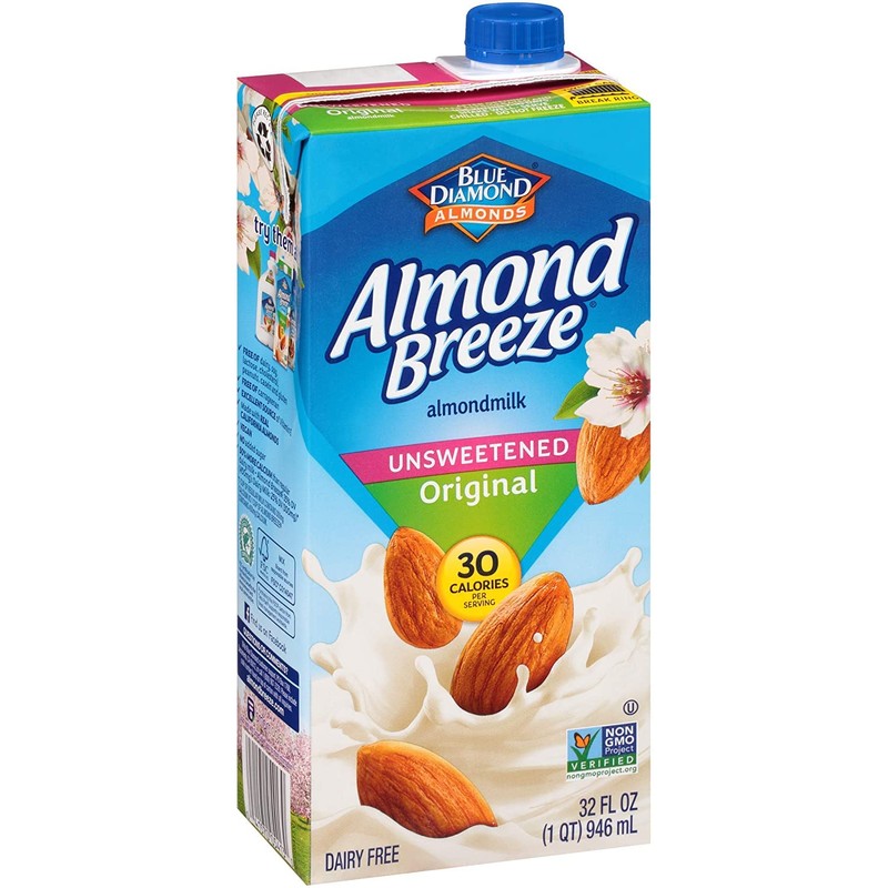 Almond Breeze Dairy Free Almondmilk Unsweetened Original 32 Oz Boxes,