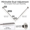 Crkmire L Shaped Corner Shower Curtain Rod, Adjustable [24.3" -