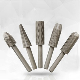 5pcs Electric Rotary Rasp Embossed Steel Metal File Grinding Head Pack Set Shank Fits Rotary Tool for Woodworking Drilling Carving Engraving