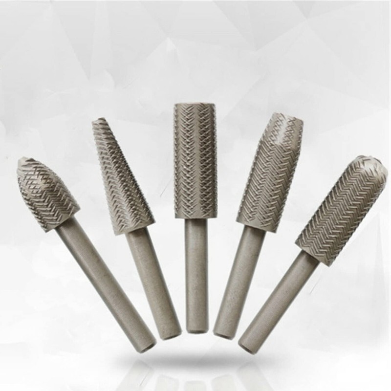 5pcs Electric Rotary Rasp Embossed Steel Metal File Grinding Head