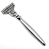 Edwin Jagger Bulbous Plain Chrome Mach3 Turbo Compatible Razor