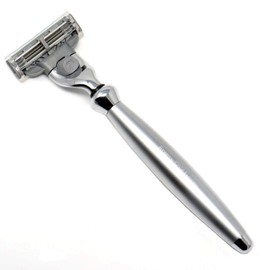 Edwin Jagger Bulbous Plain Chrome Mach3 Turbo Compatible Razor