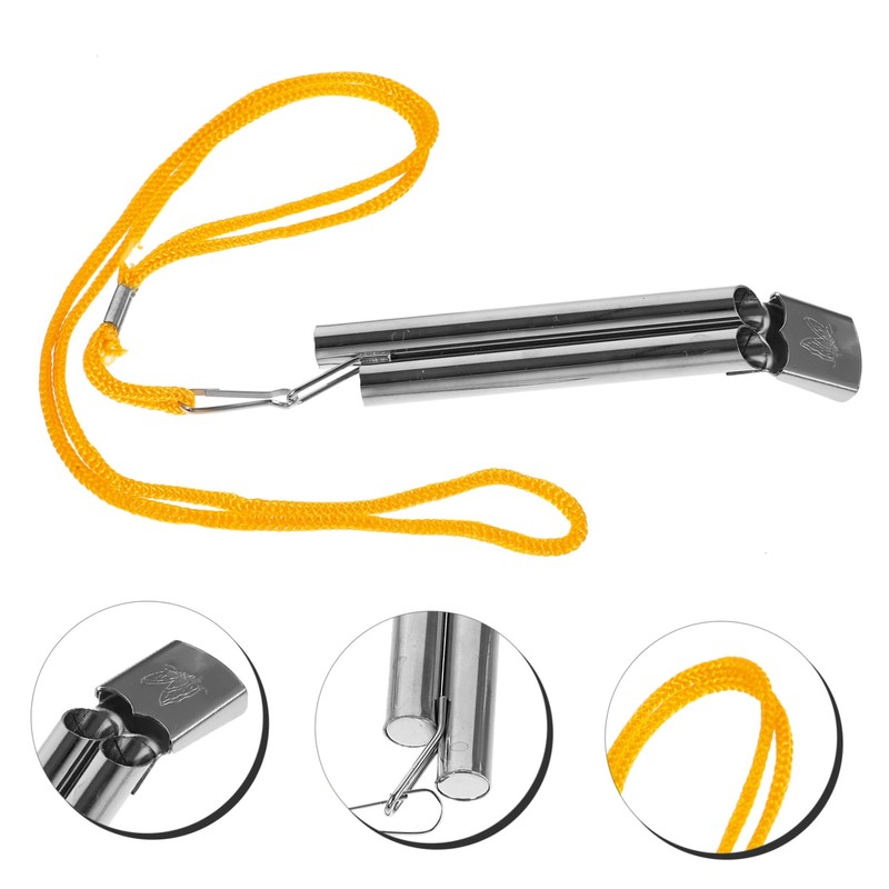 Kisangel Whistle for Referee Metal Whistle Emergency Hiking Lanyard Design