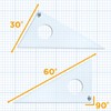 Alvin 130C-12 12 inch Clear Professional Acrylic Triangle 30/60