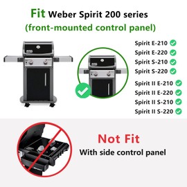 Hongso 17.5" Grill Grates 7637 Replacement Parts for Weber Spirit 2 Burner 200 Series E-210, S-210, E-215, S-215, E-220, Spirit II 210 & GS4 II E-210, II E-220 Gas Grill (Front-Mounted Control Panels)