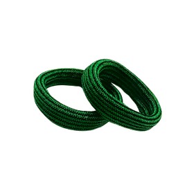 Generic Large Cotton Seamless Ponytail Holders - Hair Elastics for Thick, Heavy and Curly Hair For womens and girls (dark green), Small