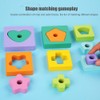 Wooden Tower Stacking Ring Toys for Kids Building Blocks Tower