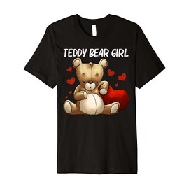 Cool Teddy Bear Gift for Girls Kids Plush Stuffed Toy Animal Premium T-Shirt