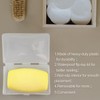 2 Pcs Clear White Travel Soap Box with lid, Soap