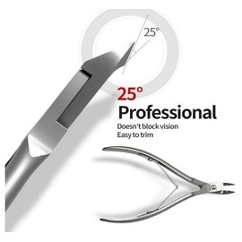 Cuticle cutter, non-slip cuticle nippers made of stainless steel, nail clippers, head cutter, nail scissors