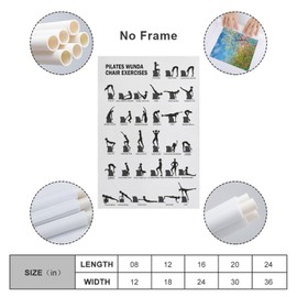 FOLIUMK PILATES WUNDA CHAIR Poster Pilates Pose Workout12x18inch(30x45cm)