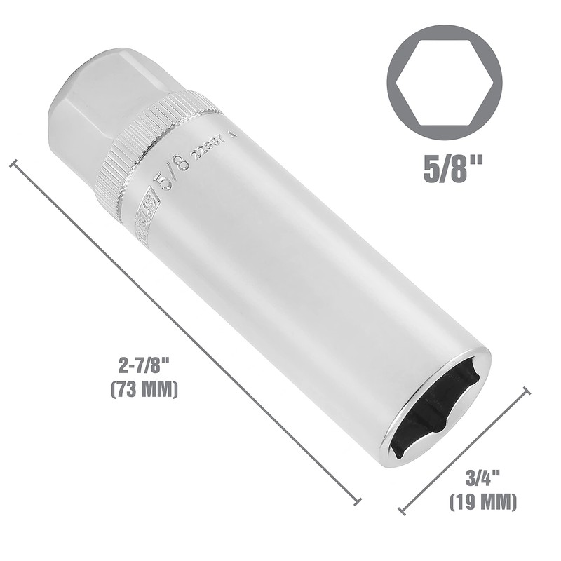 OEMTOOLS 22887 5/8 Spark Plug Socket, 3/8 Drive Magnetic Spark