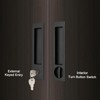 Dontay Pocket Door Handle, Modern Rectangular Keyed Entry Function, (Bed/Bath)