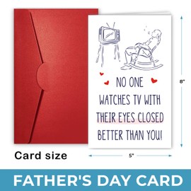 NewEleven Dad Birthday Card - Funny Gifts For Dad From Daughter, Son, Kid - Cute Gifts, Birthday Present Idea For Dads, Bonus Dads - Humorous Greeting Card