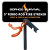Sophos Survival Ferro Rod Fire Starter Drilled Flint and Steel