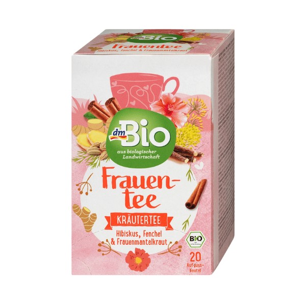 dmBio Kräutertee “Frauentee” mit Hibiskus Ingwer Fenchel und Zimt (20 x 1.9g) 38 g