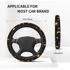 Steering Wheel Cover 15 Inch Anti-Slip Steering Wheel Protector Neoprene Car Interior Decor Universal Fit for Most Cars Steering Wheels Car Accessories for Men Women