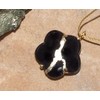 Kintsugi 20mm Black Howlite Broken Sakura Blossom Mended with 23k