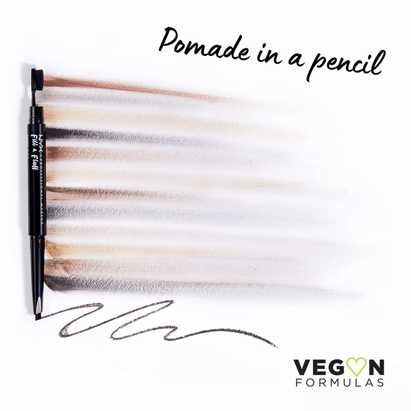 NYX Professional Makeup, Fill & Fluff Eyebrow Pomade Pencil, Creamy