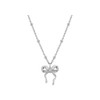 Gold&Deer 14KGP Lovely Line Ribbon Necklace White Gold / 골드앤디어