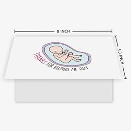 Ogeby Cute Thank You Card for Midwife Doula OBGYN, Labor and Delivery Nurse Doctor Appreciation Card, Thanks for Helping Me Out