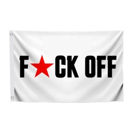 3x5 Feet Tapestry Off Single Sided Flags with 2 Grommets - Bad Words Funny Polyester Flag/Banner for College Party Indoor and Outdoor Decoration - White Tapestrys Wall Decor for Classroom