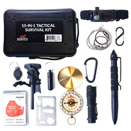 1 Person Emergency Kit/Survival Backpack for 72 Hours for Natural Disasters, Hurricanes, Emergency or Bug Out Situations (Camo)