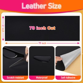 Meneng Self-Adhesive Leather Repair Patch: 3.1"x79" Invisible Leather Repair Tape for Cat Scratches & Small Tears - Precision Patch Kit for Car Seams Sofa Edges