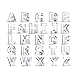 WAVIZJING 26 Pieces Alphabet Letter Cookie Cutters