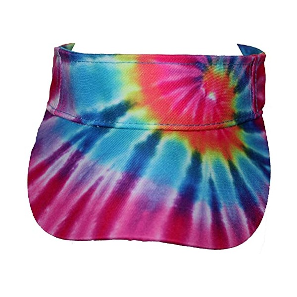 Pastel Spiral Tie Dye Visor Cap
