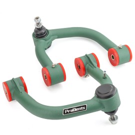 Front Upper Control Arms for 2005-2023 Toyota Tacoma, 2-4" Lift Suspension Tubular Arms with Ball Joint, Replacement OEM Factory Suspension Arms, Wrinkle Green (2PCS)