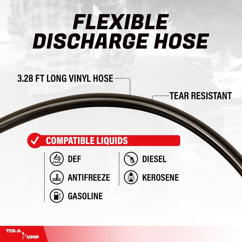 TERA PUMP Battery Operated Fuel Transfer Pump - Telescopic Intake