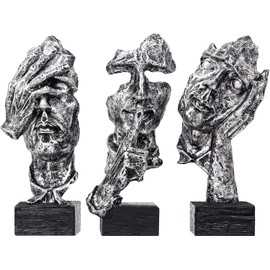 Huhote Home Decoration, Statue Decoration, Sculpture Decoration Living Room, Modern Decorative Figures, Sculpture Figures Decoration, Collectible Statue for Living Room, Bookcase, Shelf, Desk Decor