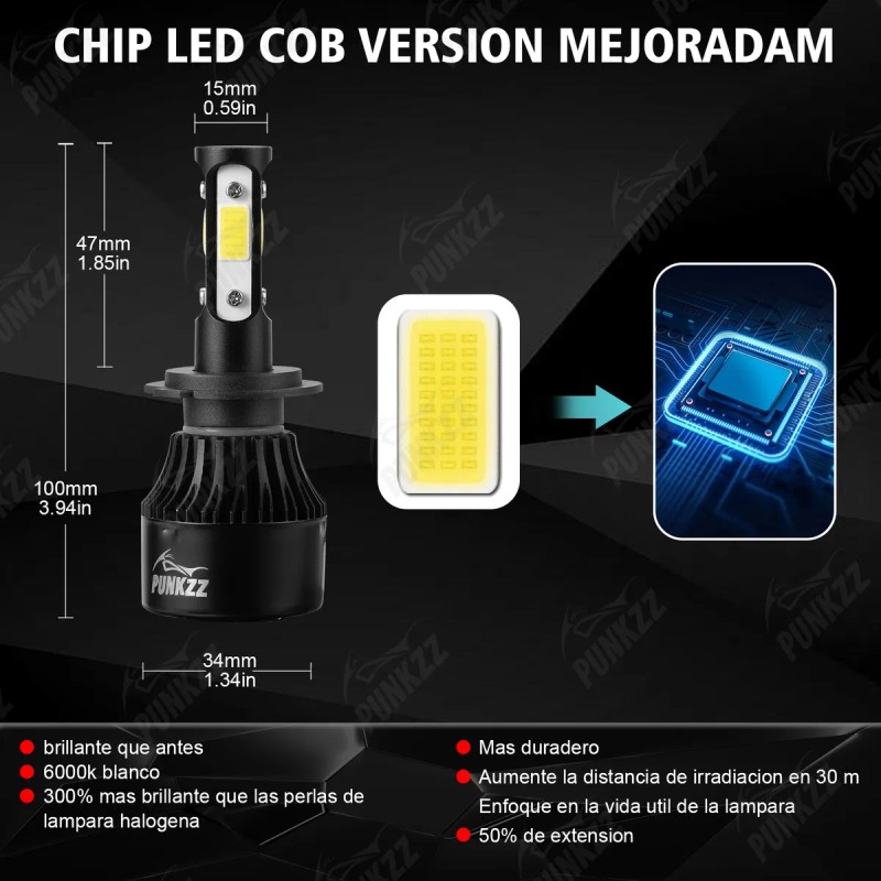 Kit De Faros Led Delanteros De 4 Lados H7 H11