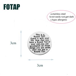 FOTAP Round TUIT Token Get A Round TUIT Guard it With Your Life Token Coins Inspirational Graduation Gift (Round Tuit)