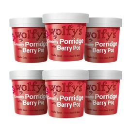 Wolfy's Creamy Porridge with Berry Pot, 6 x 100g