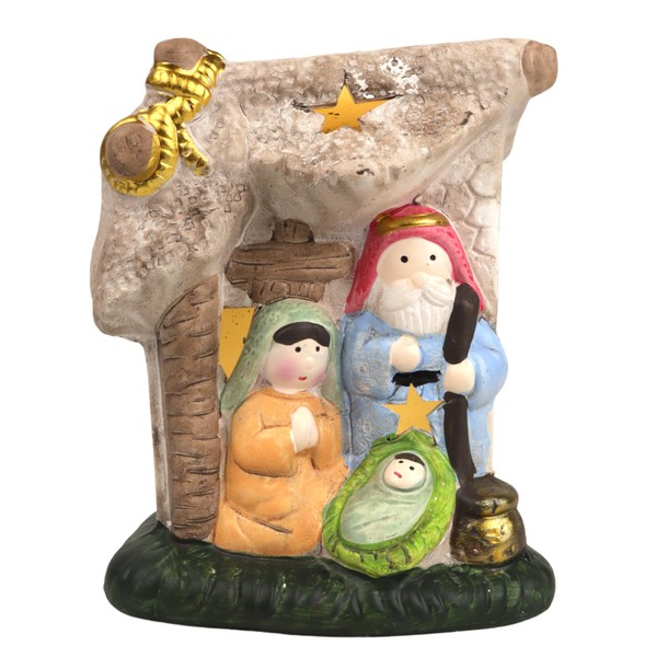 Needzo Light Up Nativity Scene Figurine, Religious Christmas Home Decor,
