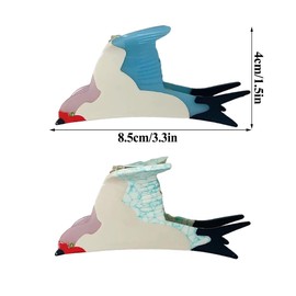Swallow Acetate Claw Clips Unique Animal Style Hair Clip Non-slip Clawclips Fashion Barrette for Daily Wear