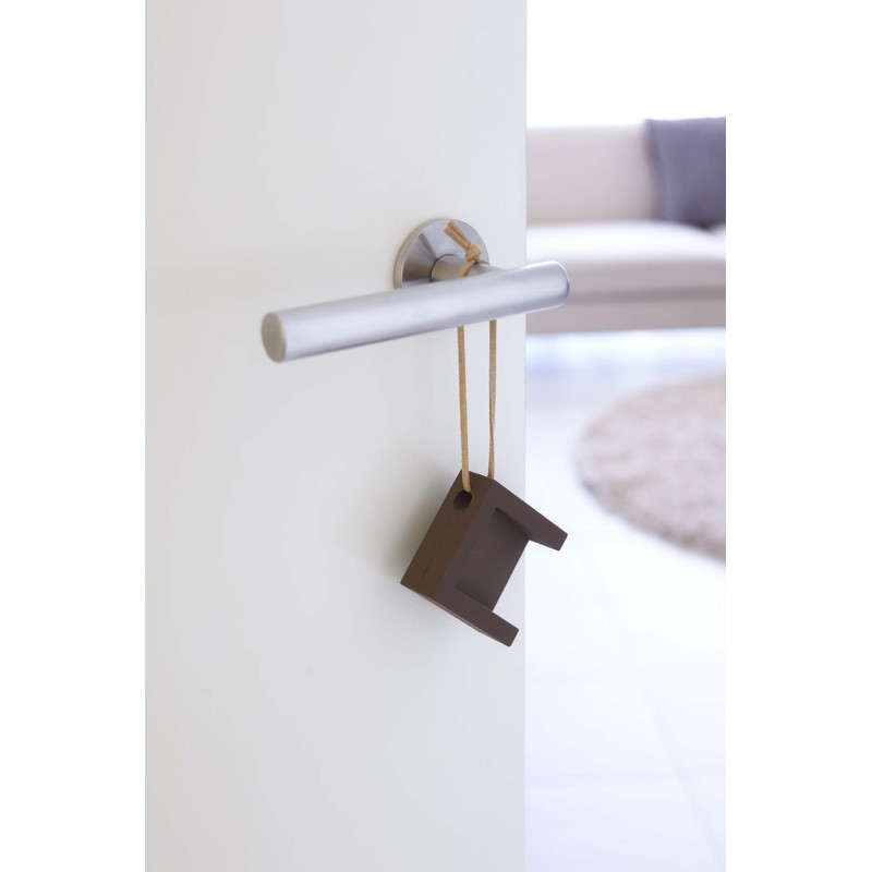 Yamazaki Industries Door Stopper Cube, Brown 7109