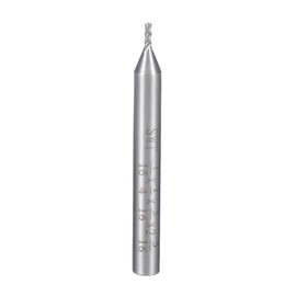 uxcell 1/16" Cutting HSS-AL Spiral Drill Bit Straight End Mill Cutter 4 Flute with 1/4" Shank